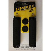 Грипси SPELLI SBG-672 Lock Неопрен, прямі, круглі, із затискачем з двох сторін, з логотипом, довжина 128 мм,