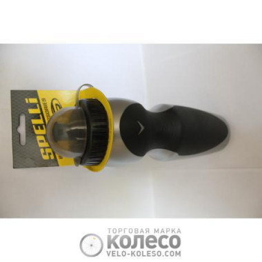 Фляга Spelli SWB-900-L, з гум. вставками з боків, з кришкою, Колір Сіро-Чорний Фляга Spelli SWB-900-L, з гум. вставками з боків, з кришкою, Колір Сіро-Чорний