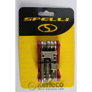 Шестигр. Spelli SBT-124 Алюмін., круглий корпус, Червоний, 11 предм: 22.53456 8шестігр., прямфігурн. викрутка,вижим. ланцюги